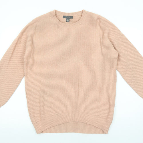 Primark Womens Pink Round Neck Acrylic Pullover Jumper Size S