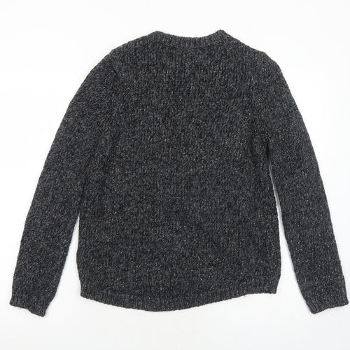 TU Womens Grey Round Neck Polyester Pullover Jumper Size 10