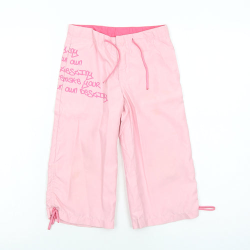 Destiny Girls Pink Polyester Rain Trousers Trousers Size 5-6 Years Regular Zip