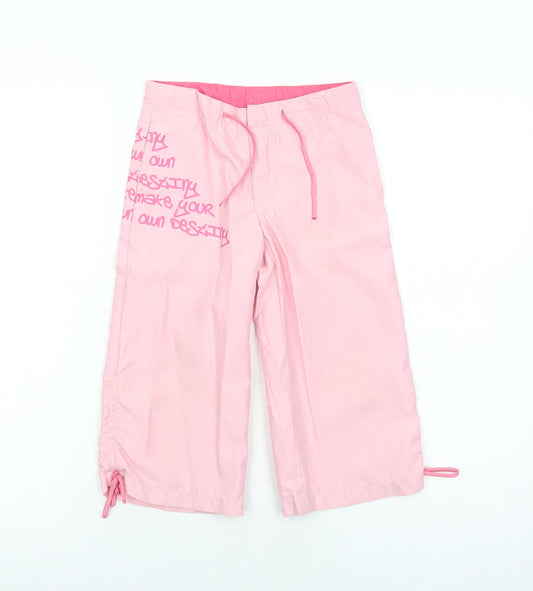 Destiny Girls Pink Polyester Rain Trousers Trousers Size 5-6 Years Regular Zip
