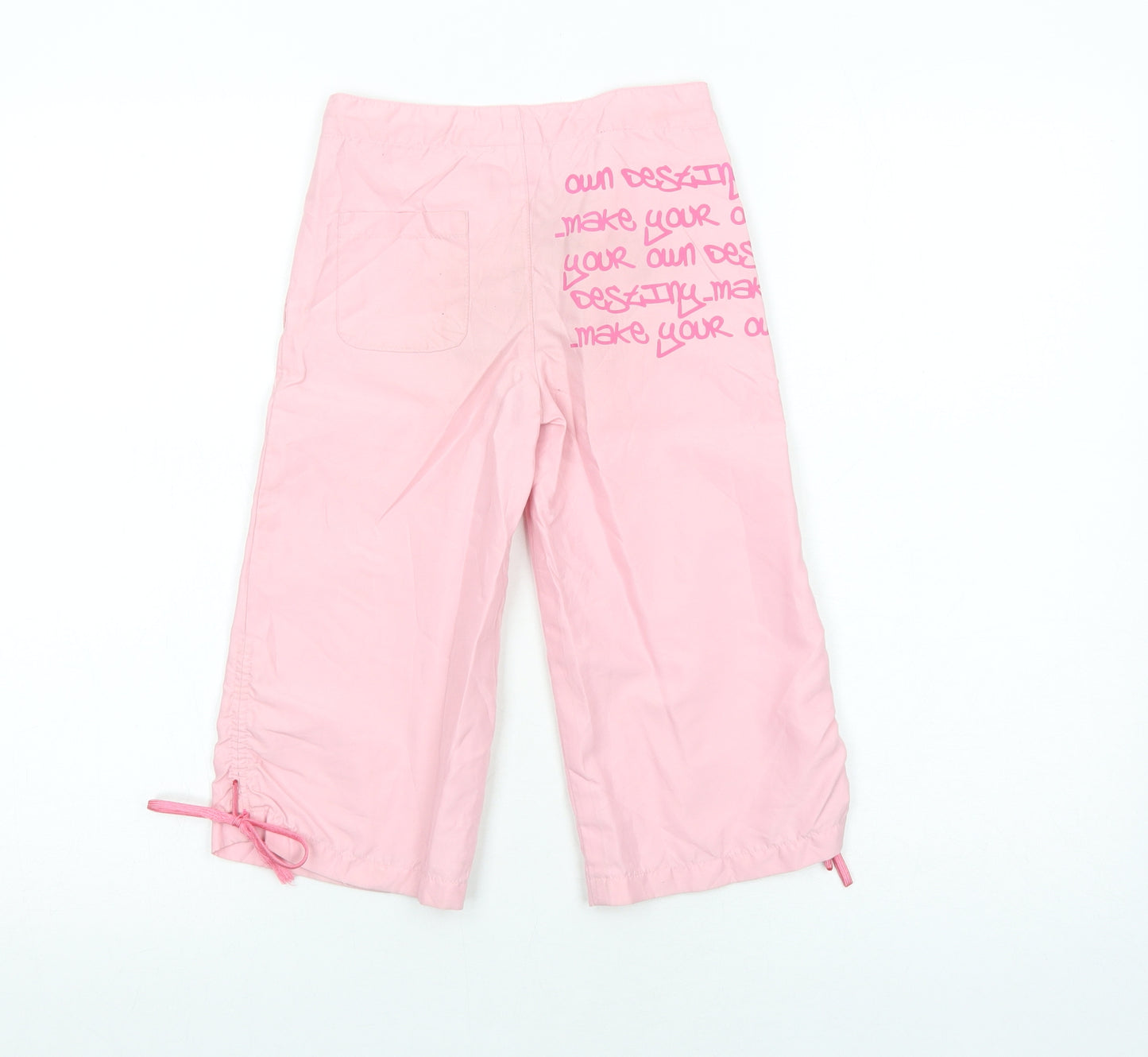 Destiny Girls Pink Polyester Rain Trousers Trousers Size 5-6 Years Regular Zip