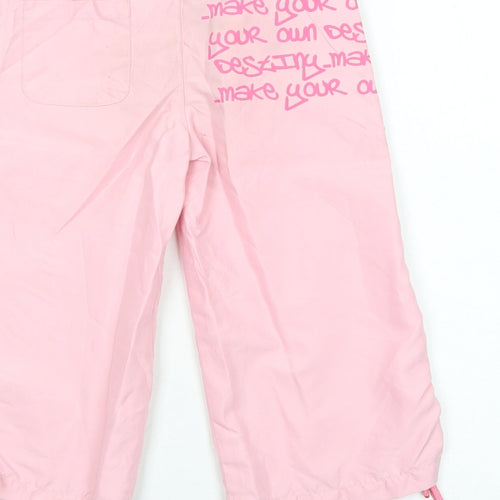 Destiny Girls Pink Polyester Rain Trousers Trousers Size 5-6 Years Regular Zip