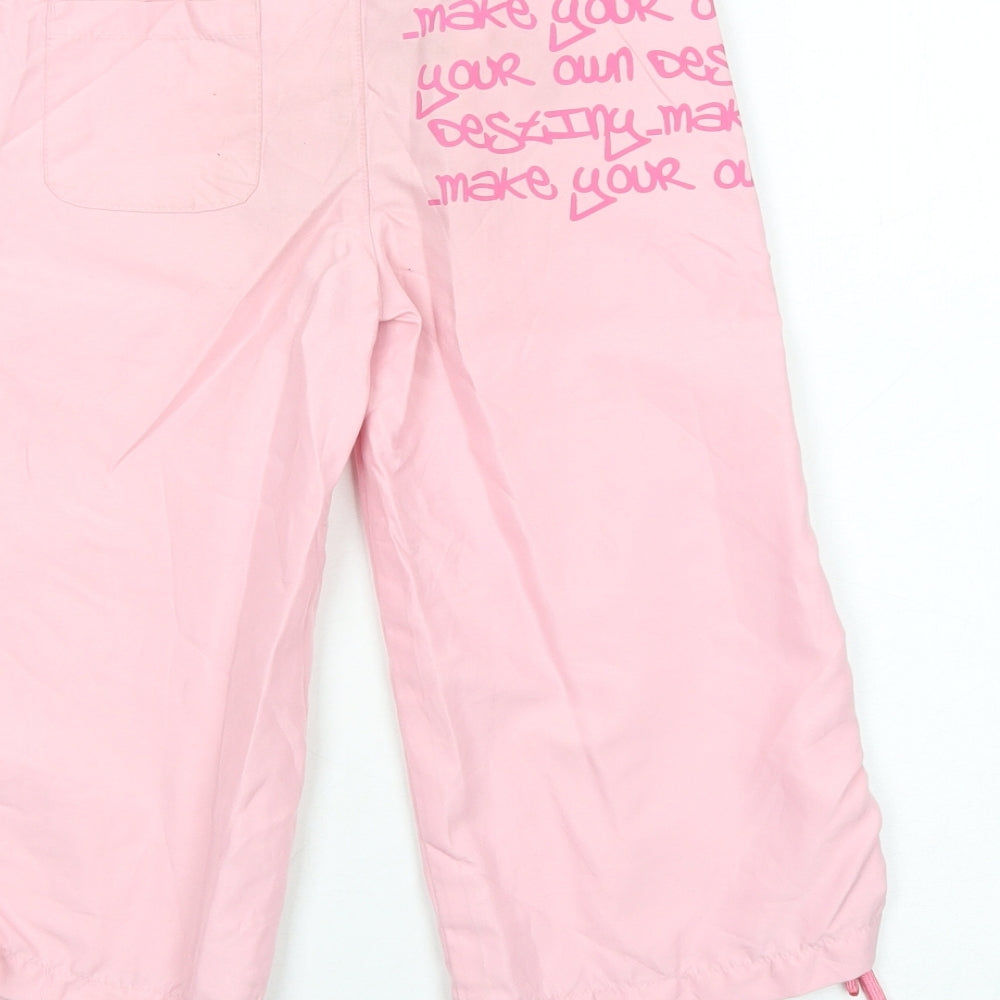 Destiny Girls Pink Polyester Rain Trousers Trousers Size 5-6 Years Regular Zip