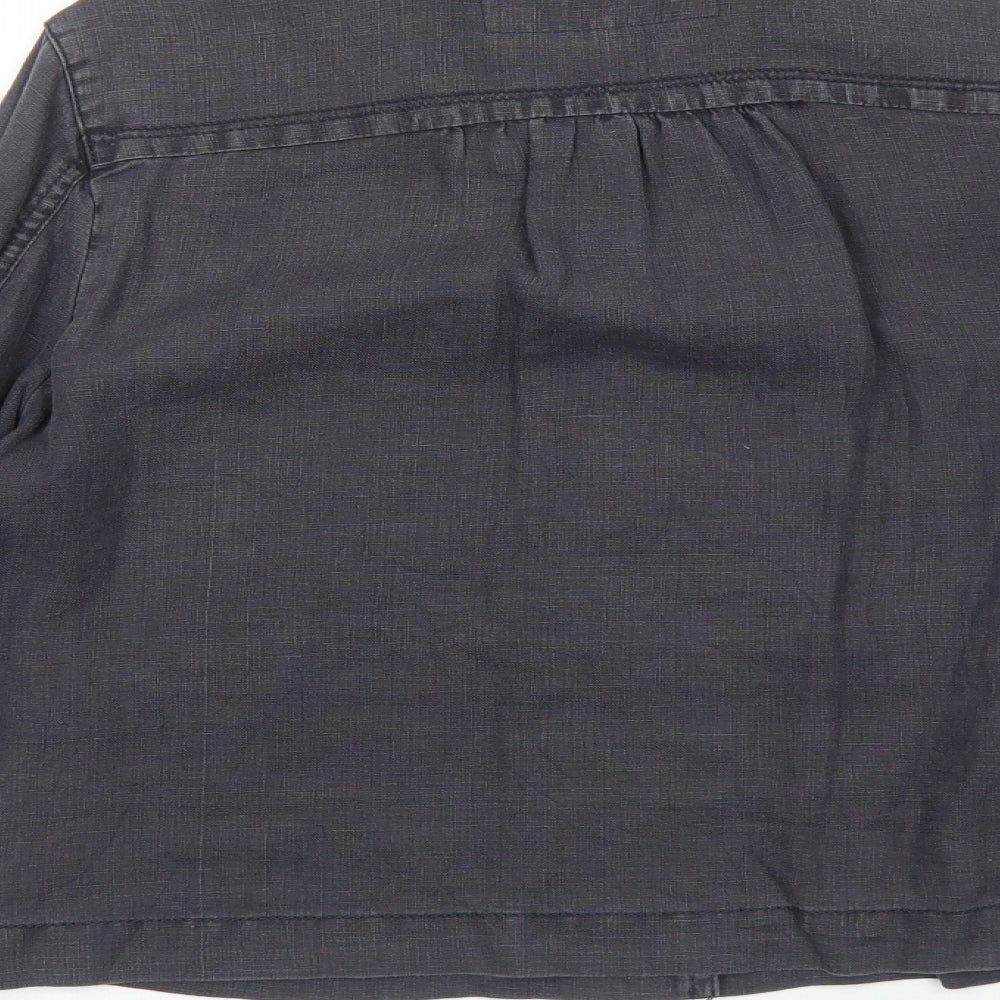 White Stuff Womens Grey Jacket Size 10 Button