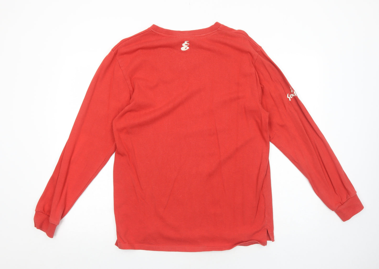 Sensatori Mens Red Cotton Pullover Sweatshirt Size L