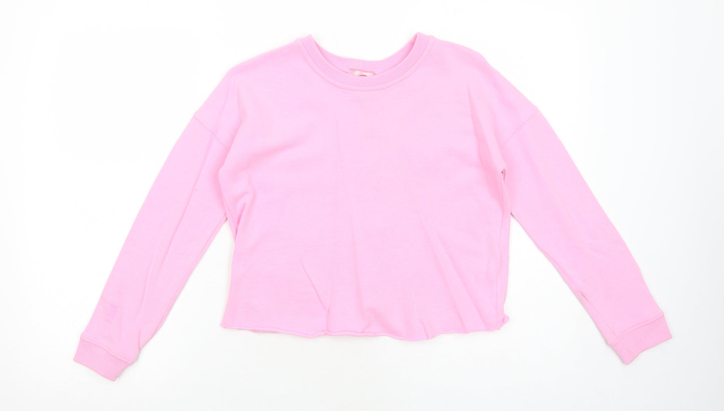 Miss Selfridge Womens Pink Cotton Pullover Sweatshirt Size 4 Pullover