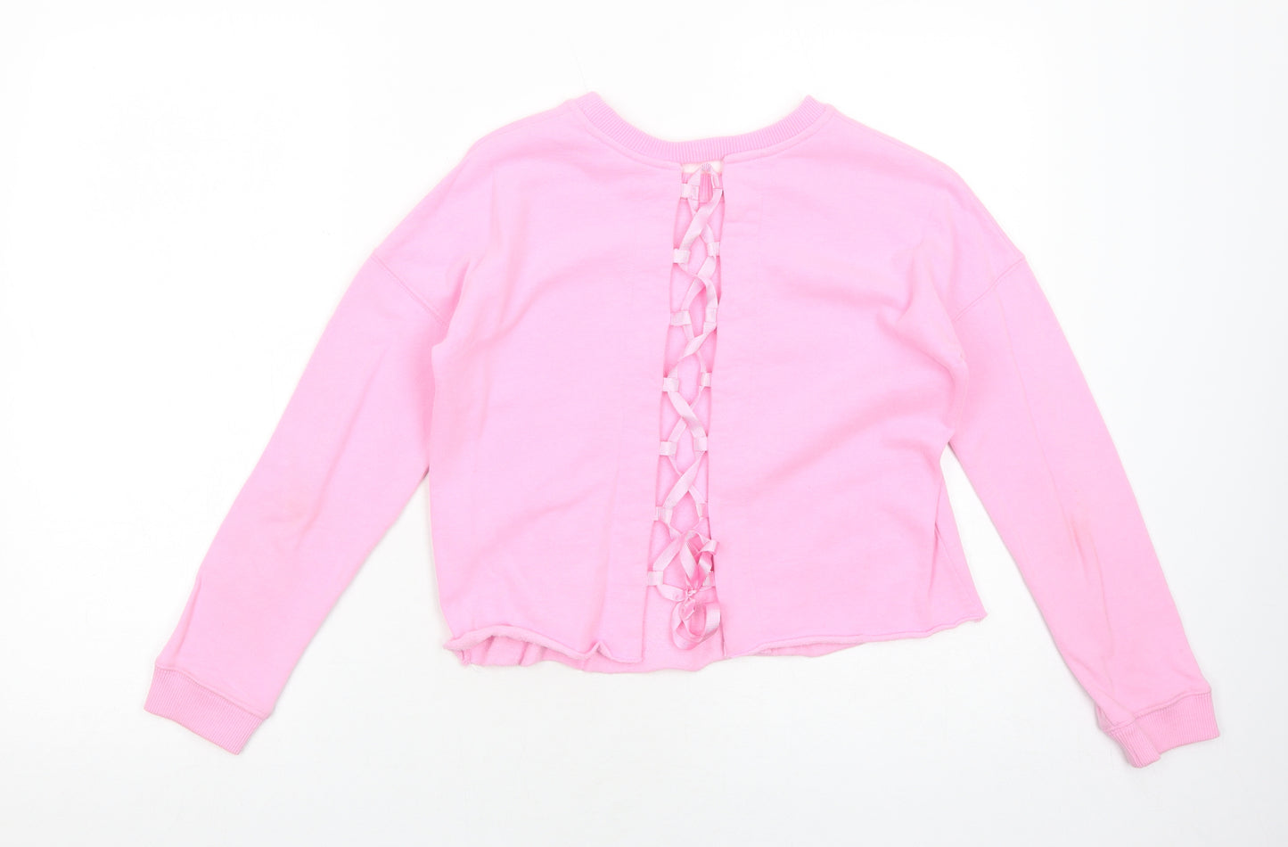 Miss Selfridge Womens Pink Cotton Pullover Sweatshirt Size 4 Pullover