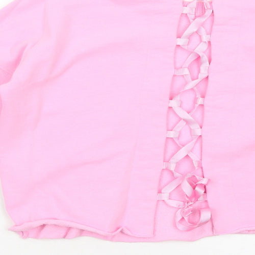 Miss Selfridge Womens Pink Cotton Pullover Sweatshirt Size 4 Pullover
