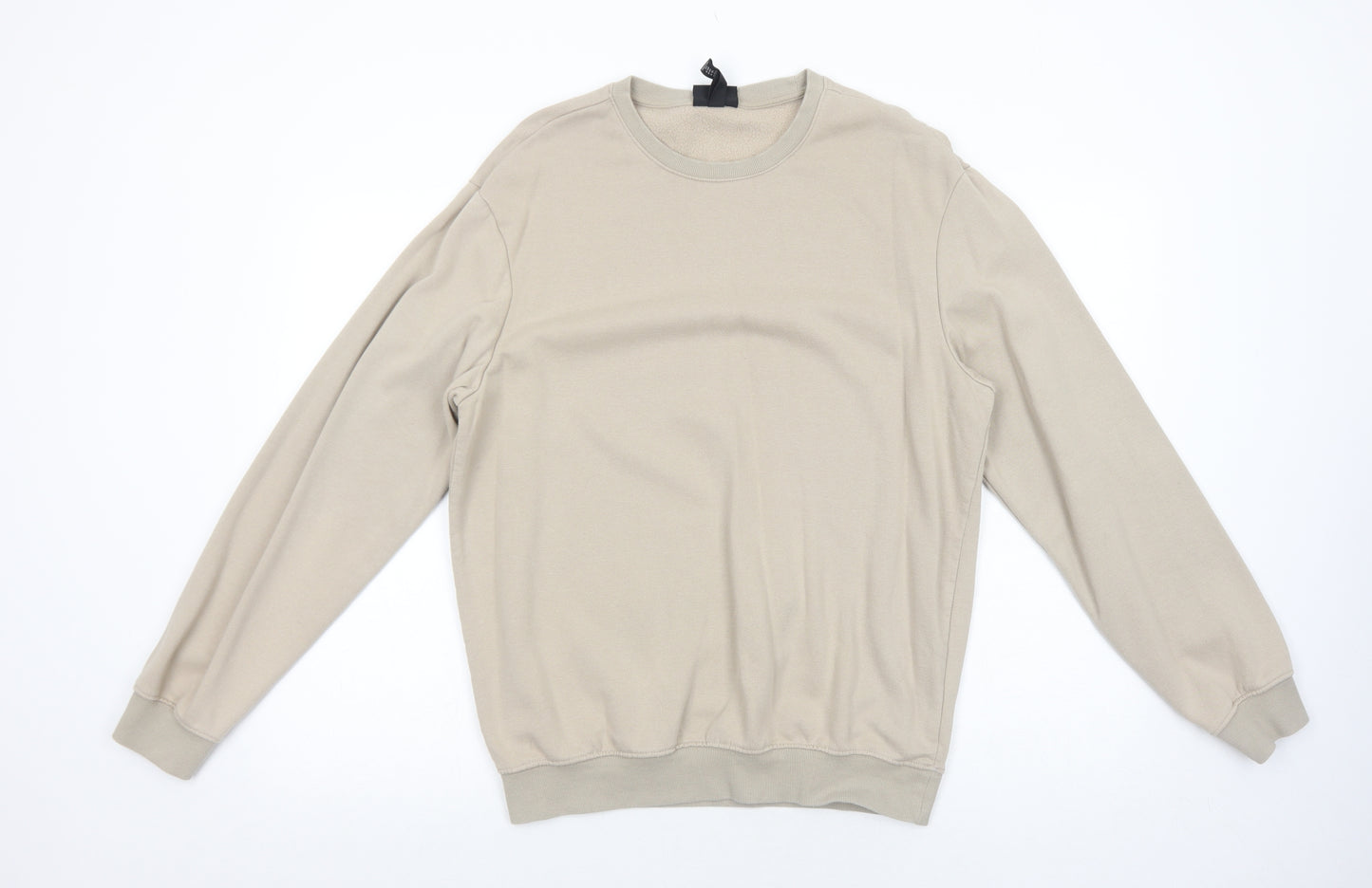 H&M Mens Beige Cotton Pullover Sweatshirt Size M