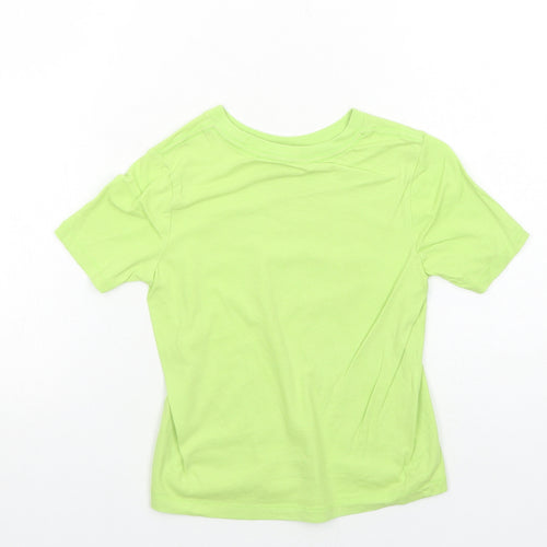 Gap Boys Green Cotton Pullover T-Shirt Size 6 Years Round Neck Pullover - Game On
