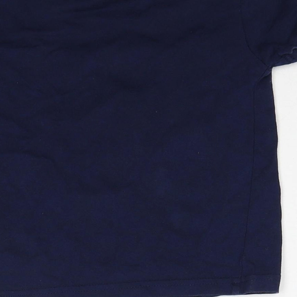 Primark Boys Blue Cotton Pullover T-Shirt Size 2-3 Years Round Neck Pullover - Cute Monster