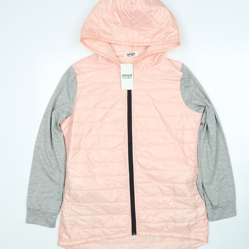 Overmal Womens Pink Rain Coat Coat Size XL Zip