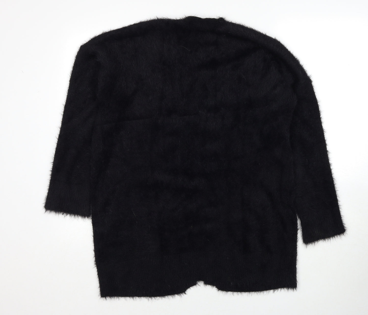 H&M Womens Black V-Neck Polyamide Cardigan Jumper Size L