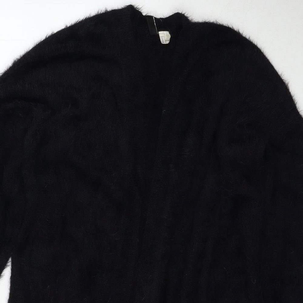 H&M Womens Black V-Neck Polyamide Cardigan Jumper Size L