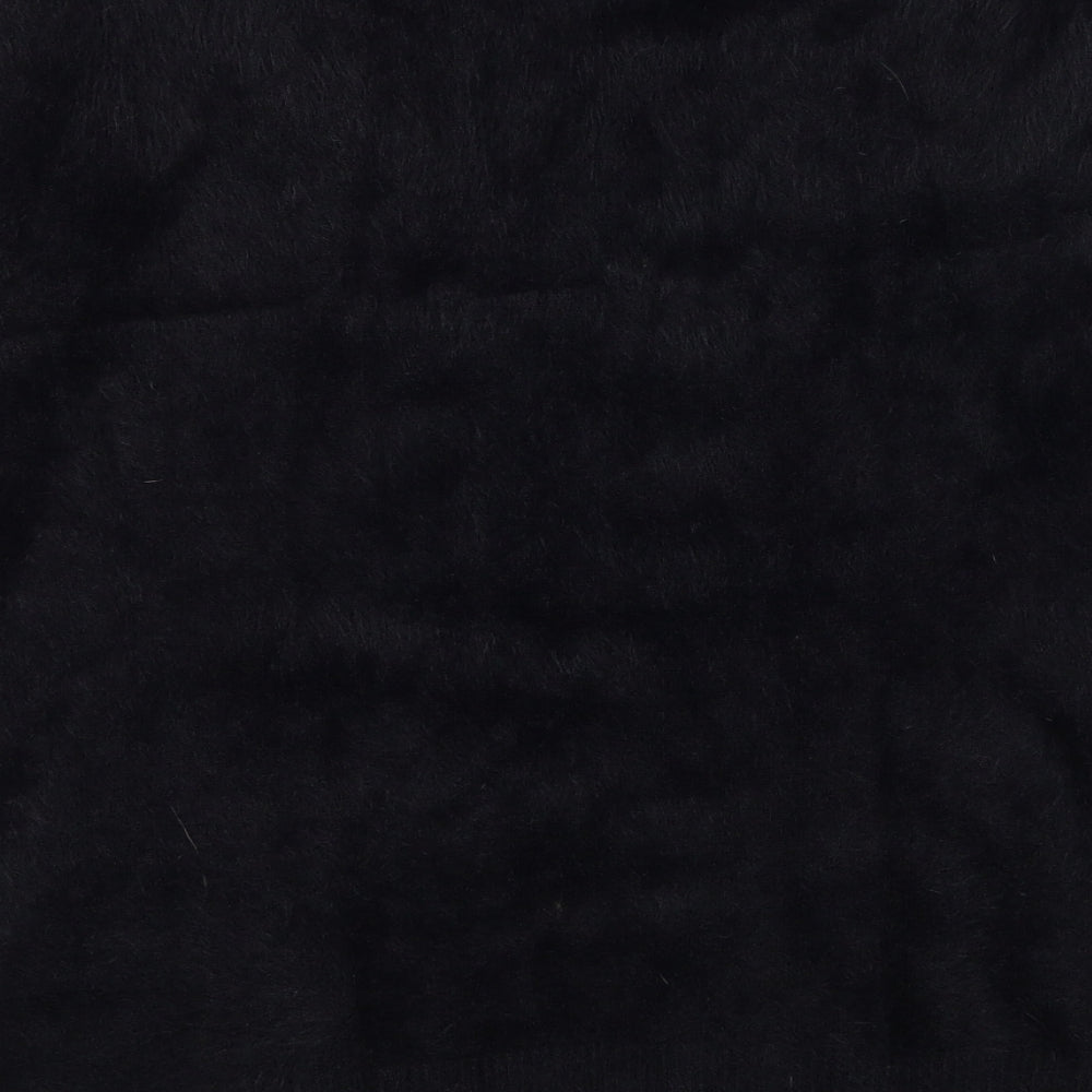 H&M Womens Black V-Neck Polyamide Cardigan Jumper Size L
