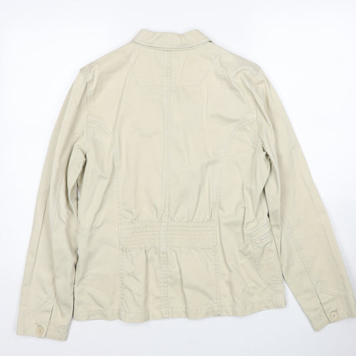 Eiussa Womens Beige Jacket Size L Button