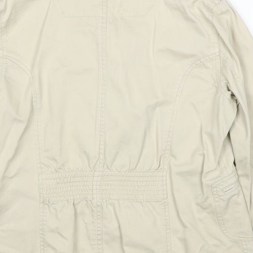 Eiussa Womens Beige Jacket Size L Button