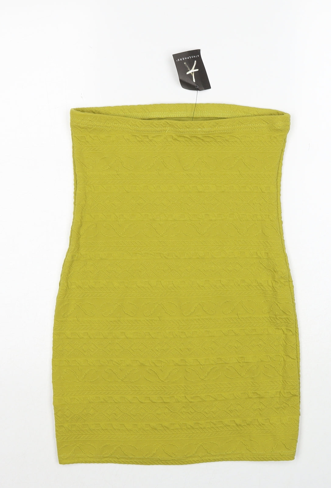 Atmosphere Womens Green Polyester Basic Blouse Size 14 Off the Shoulder - Textured
