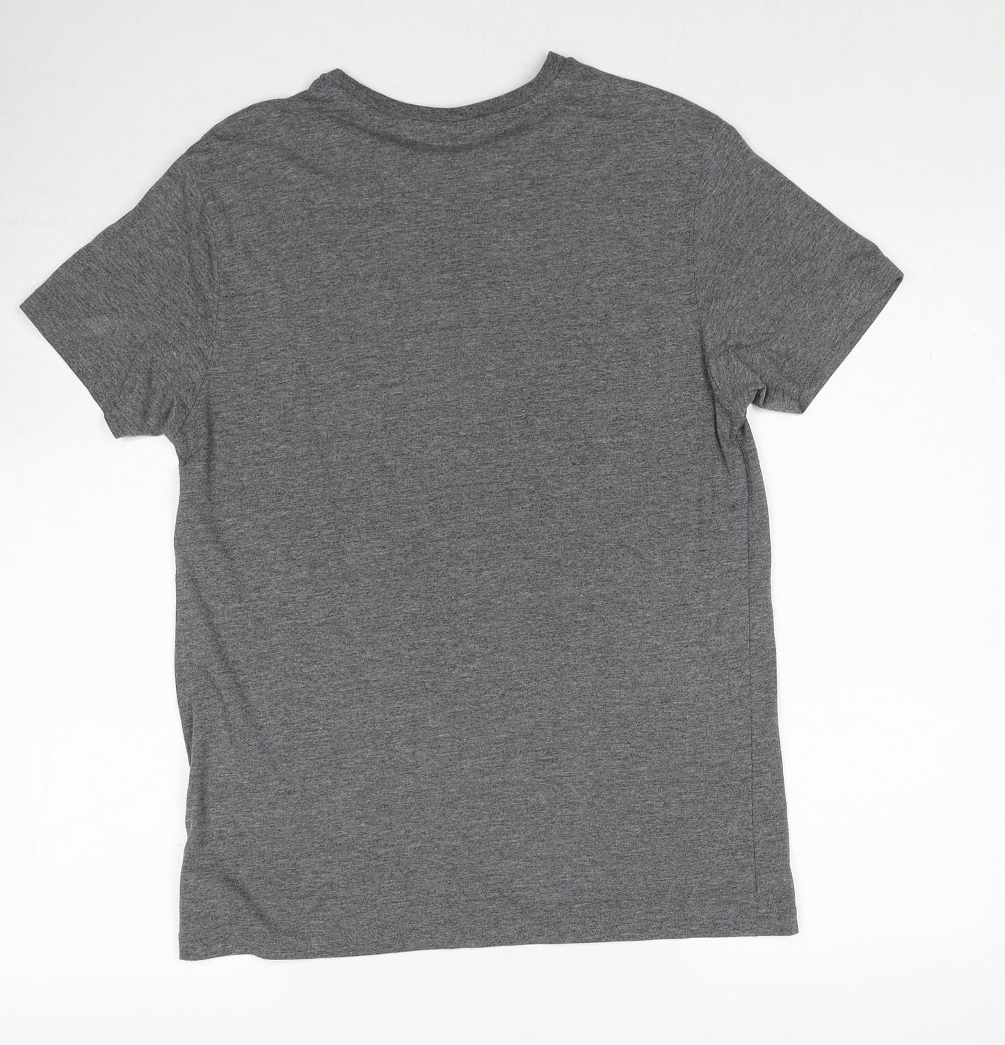 George Mens Grey Polyester T-Shirt Size S Round Neck - Blast Off!
