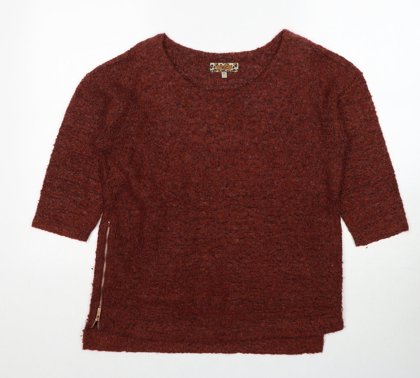 NEXT Womens Red Round Neck Acrylic Pullover Jumper Size 12