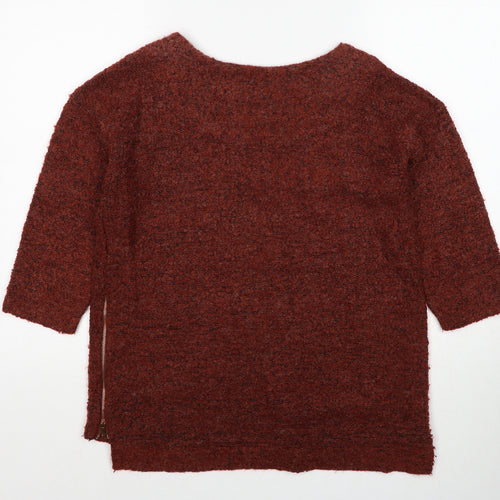 NEXT Womens Red Round Neck Acrylic Pullover Jumper Size 12