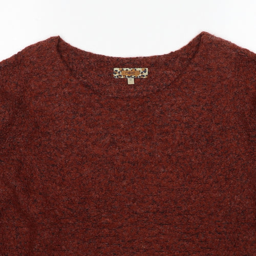 NEXT Womens Red Round Neck Acrylic Pullover Jumper Size 12
