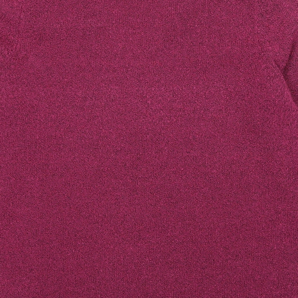 Julipa Womens Pink V-Neck Acrylic Pullover Jumper Size 12 - Size 12-14
