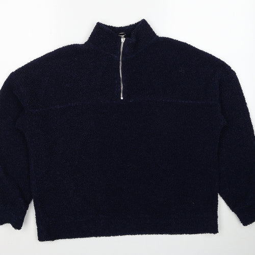 New Look Womens Blue Polyester Pullover Sweatshirt Size 10 Pullover