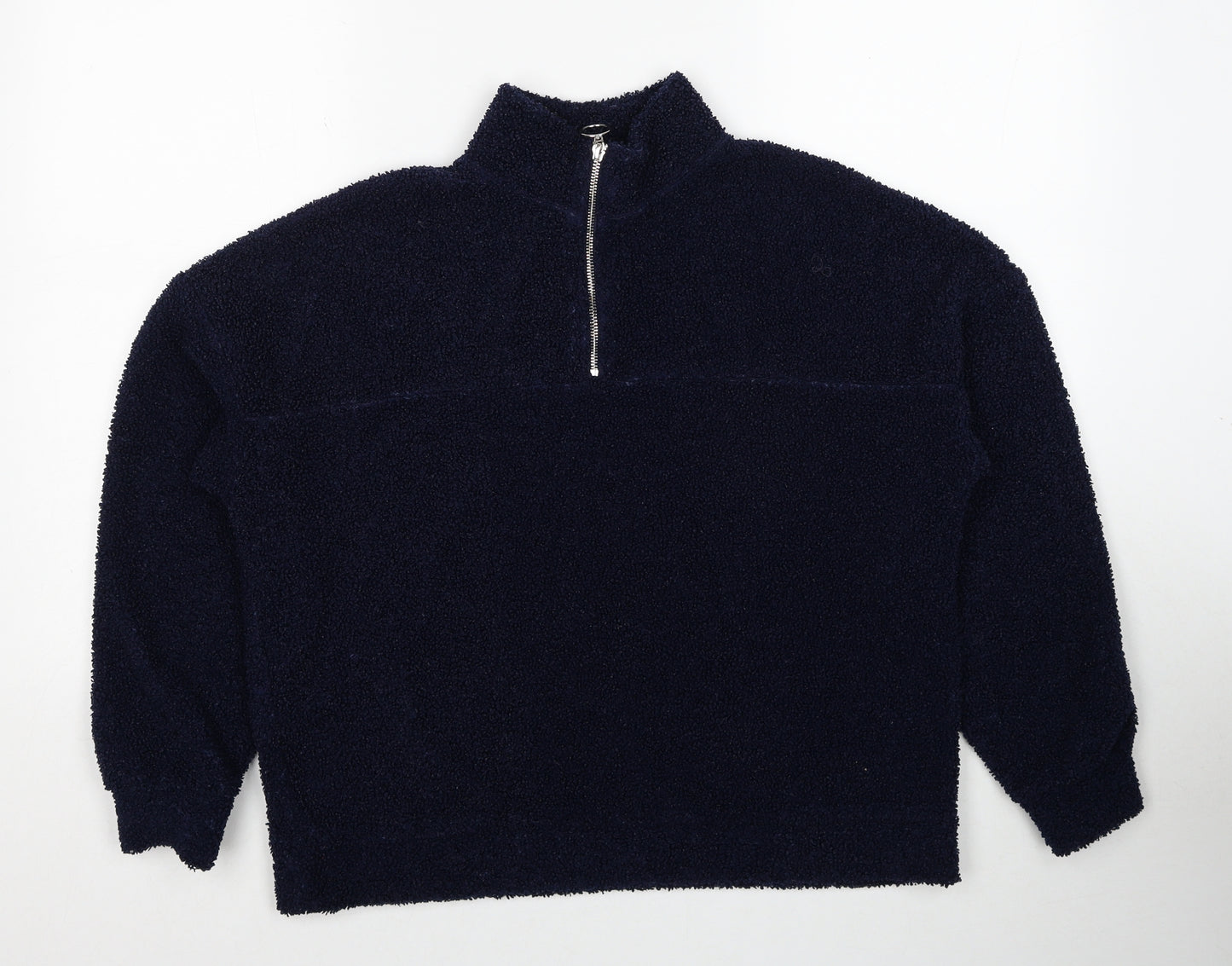 New Look Womens Blue Polyester Pullover Sweatshirt Size 10 Pullover