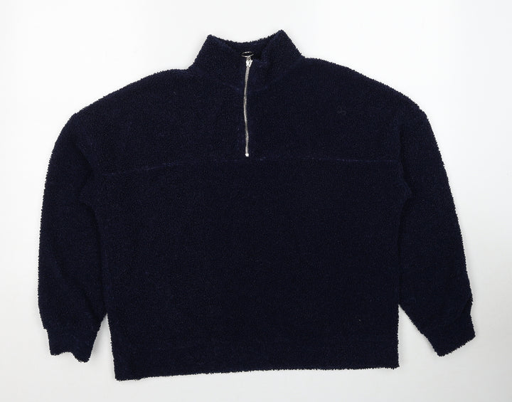 New Look Womens Blue Polyester Pullover Sweatshirt Size 10 Pullover