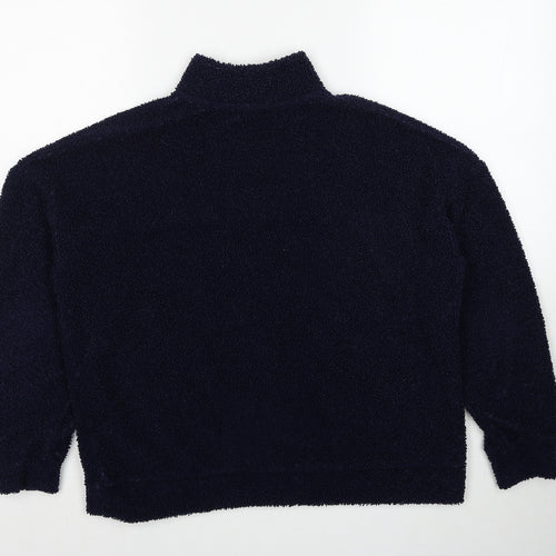 New Look Womens Blue Polyester Pullover Sweatshirt Size 10 Pullover