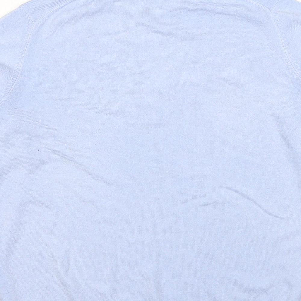 Marks and Spencer Womens Blue High Neck Acrylic Pullover Jumper Size 12