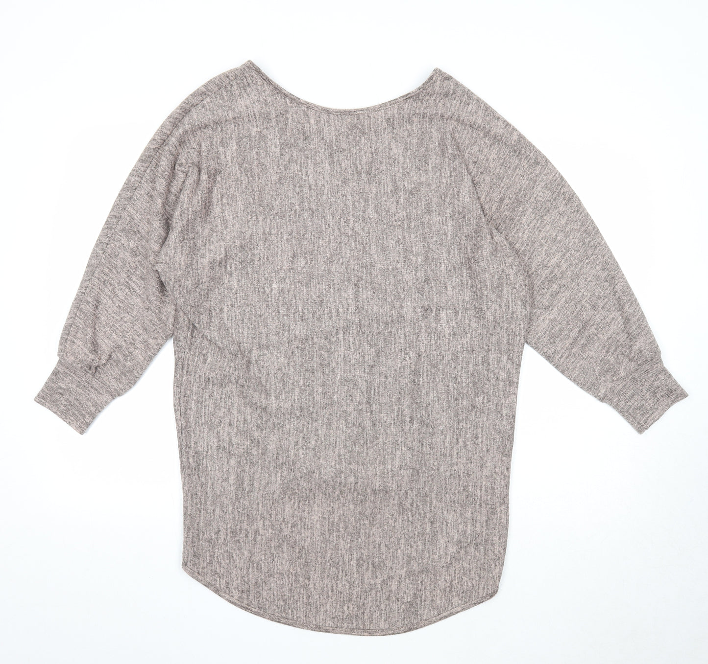 Apricot Womens Grey Scoop Neck Acrylic Pullover Jumper Size 10