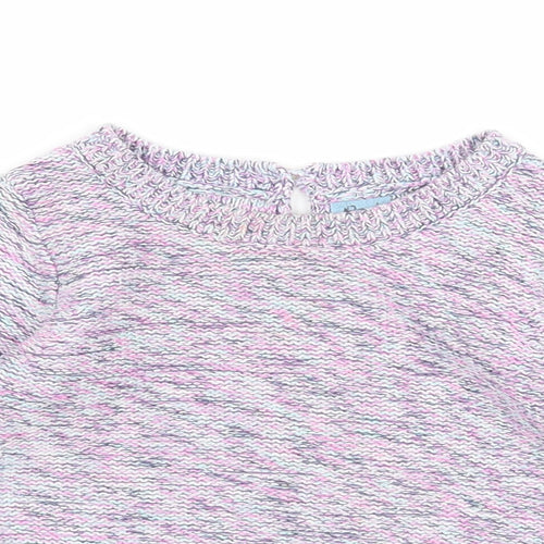 Gap Girls Multicoloured Geometric Cotton Pullover Jumper Size 12-18 Months Button