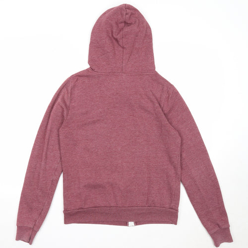 Topshop Womens Purple Polyester Full Zip Hoodie Size 8 Zip