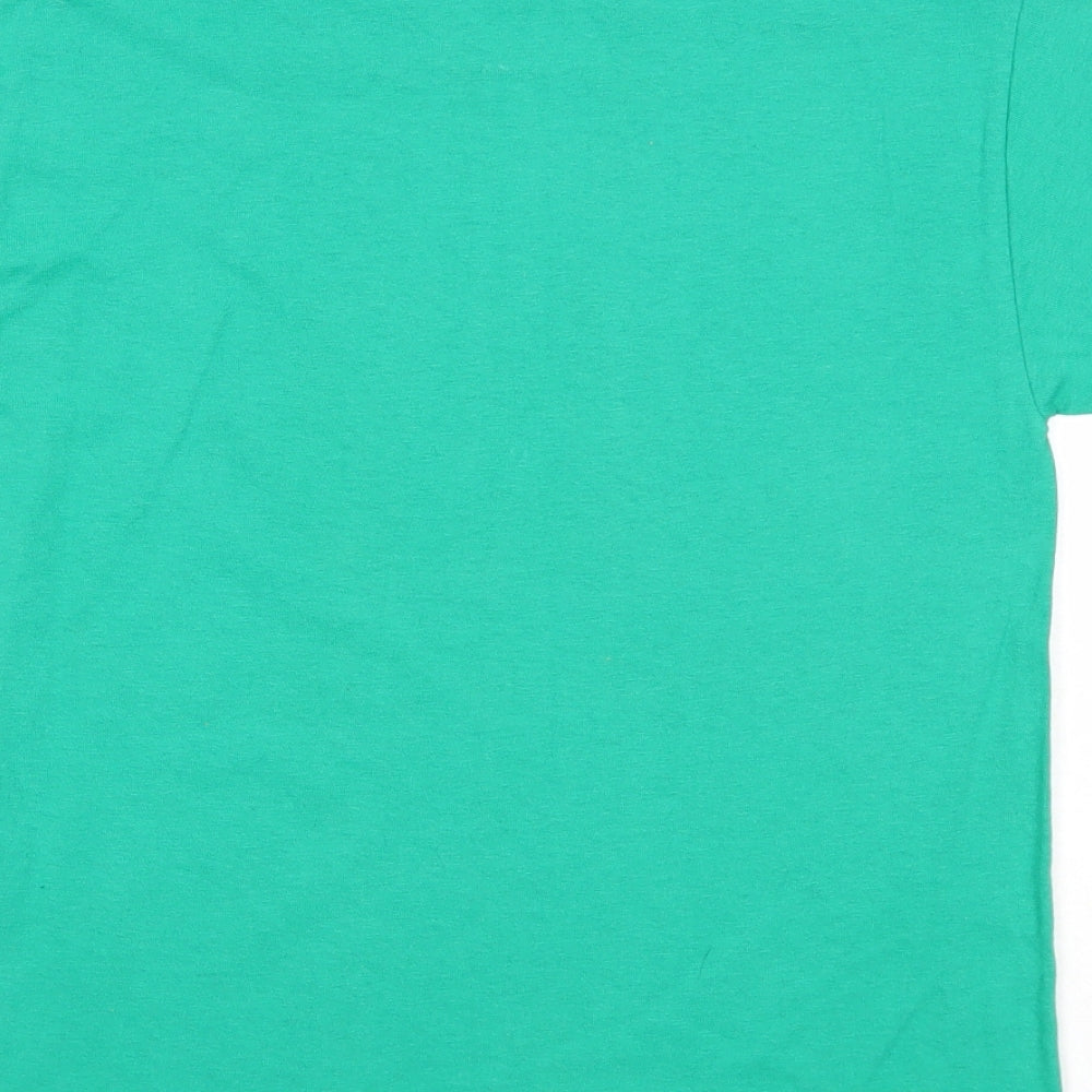 Gildan Boys Green Cotton Pullover T-Shirt Size S Crew Neck Pullover - Moose