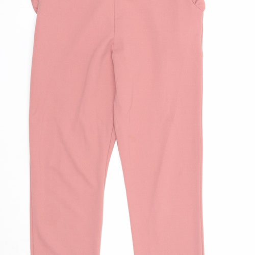 Edge Street Womens Pink Polyester Trousers Size 8 Regular