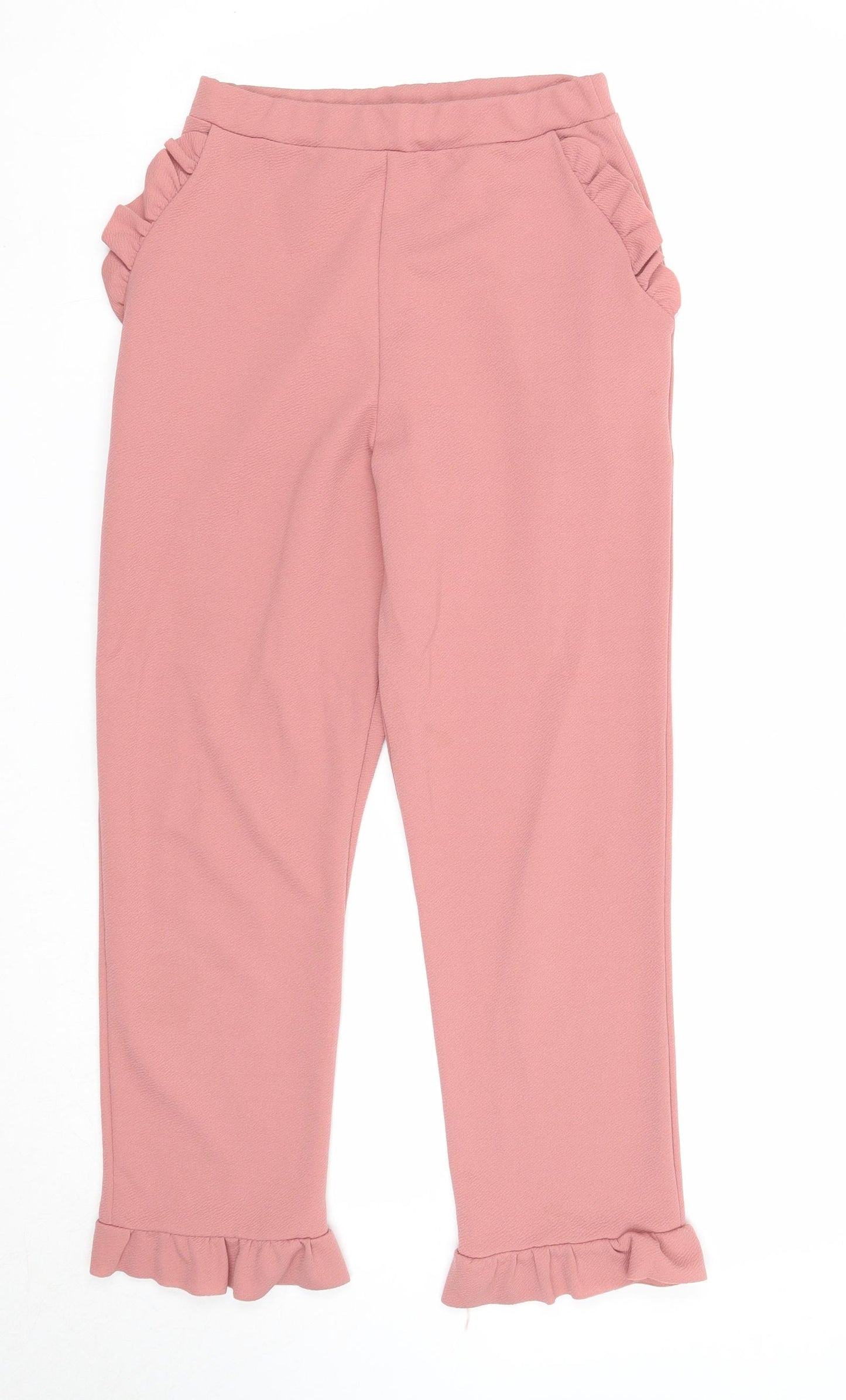 Edge Street Womens Pink Polyester Trousers Size 8 Regular
