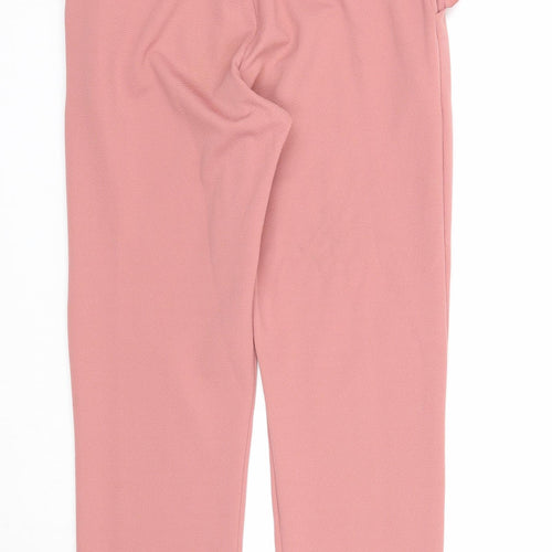 Edge Street Womens Pink Polyester Trousers Size 8 Regular