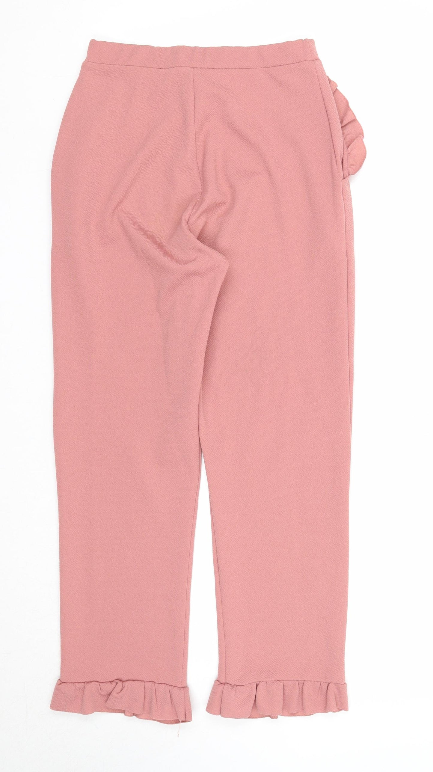 Edge Street Womens Pink Polyester Trousers Size 8 Regular