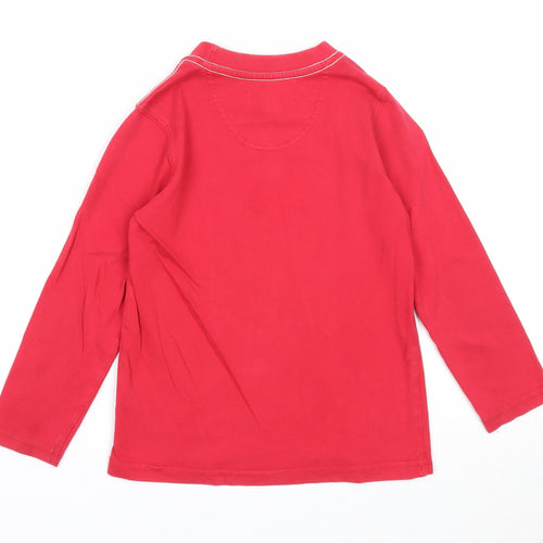 Milkshake Boys Red Cotton Pullover T-Shirt Size 5 Years Round Neck Pullover