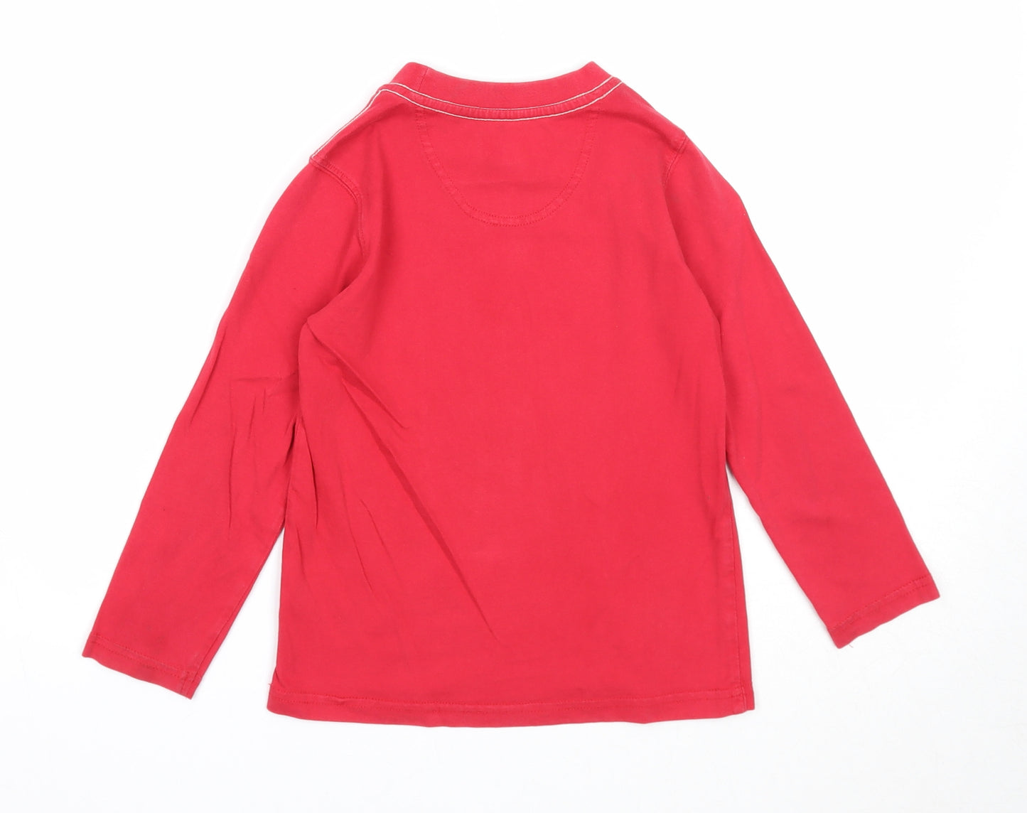 Milkshake Boys Red Cotton Pullover T-Shirt Size 5 Years Round Neck Pullover