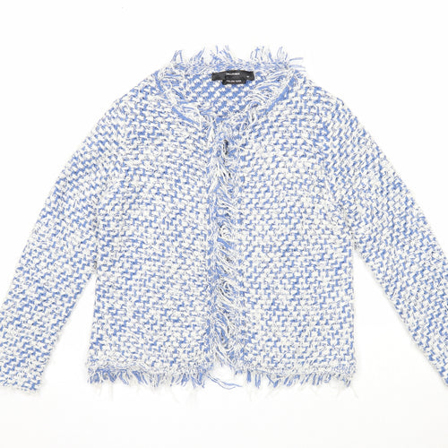 Hallhuber Womens Blue V-Neck Acrylic Cardigan Jumper Size XS