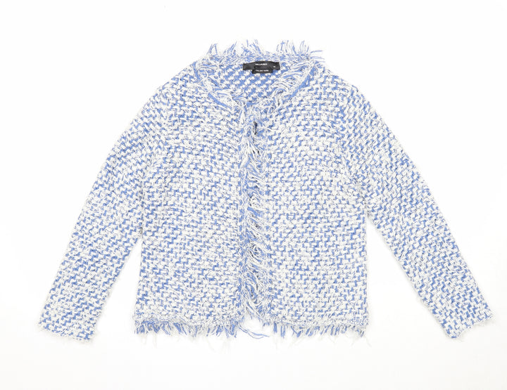 Hallhuber Womens Blue V-Neck Acrylic Cardigan Jumper Size XS
