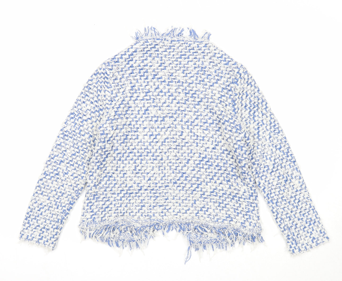 Hallhuber Womens Blue V-Neck Acrylic Cardigan Jumper Size XS