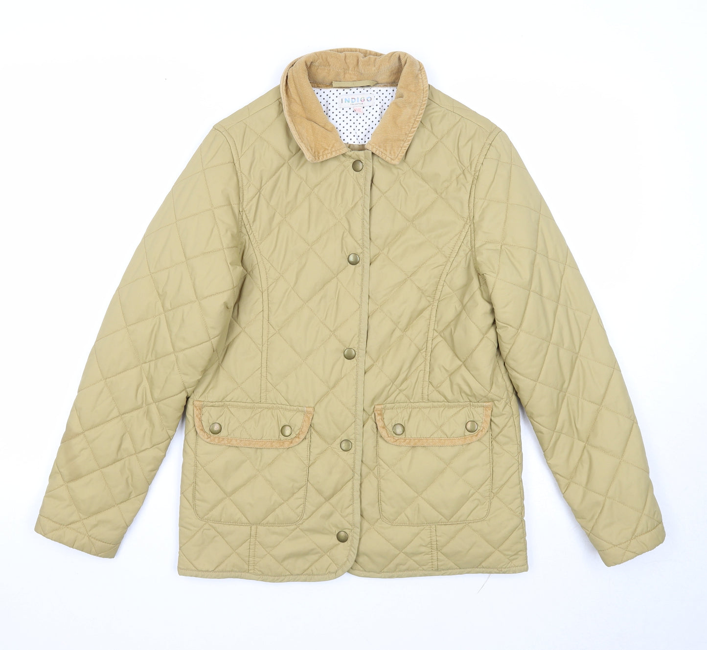 Indigo Girls Yellow Quilted Jacket Size 11-12 Years Snap
