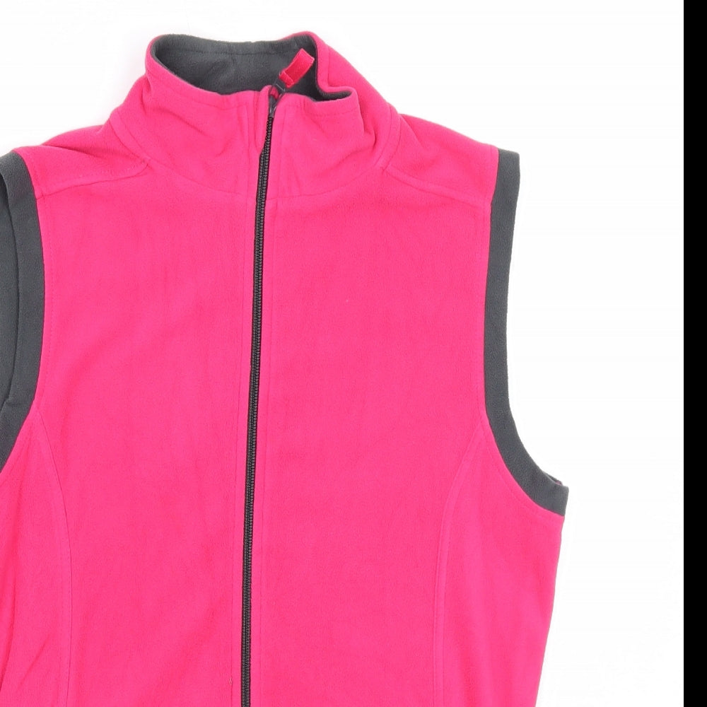 Crane Womens Pink Gilet Jacket Size 8 Zip
