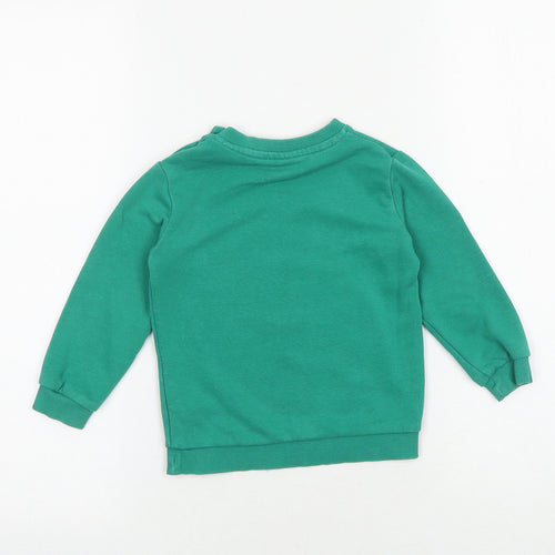 LC Waikiki Baby Green Cotton Pullover Jumper Size 12-18 Months Button - Mom's Little Camper