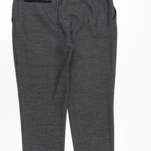 George Womens Grey Polyester Trousers Size 8 Regular Zip