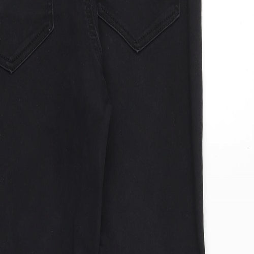 Denim & Co. Womens Black Cotton Skinny Jeans Size 10 Regular Zip